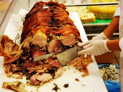 Mimmo and a glorious porchetta