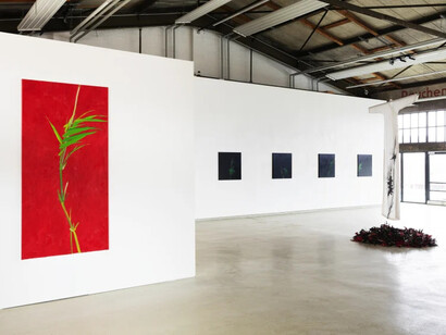 Shan Fan, Bambus im portrait, ausstellungsansicht. Mit freundlicher genehmigung von Tom Reichstein Contemporary