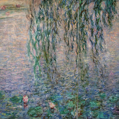 Claude Montet, Nenúfares (detalle). Nenúfares en su nido sueltan los últimos suspiros de su verano fatal