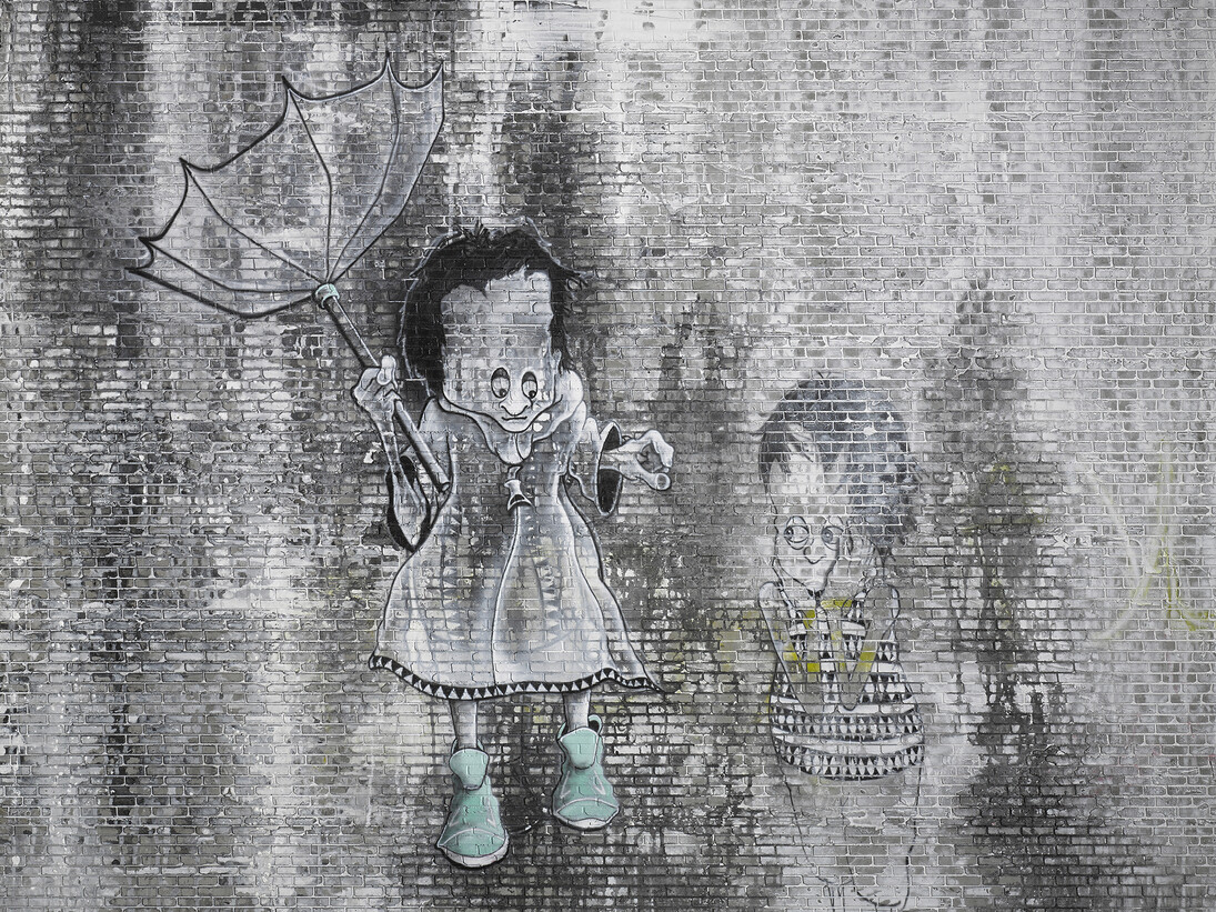 Miranda Donovan, Nothing to Fear, 2015, Acrylic, Auto Paints & Mixed Media on Board, 122 x 140 cm 