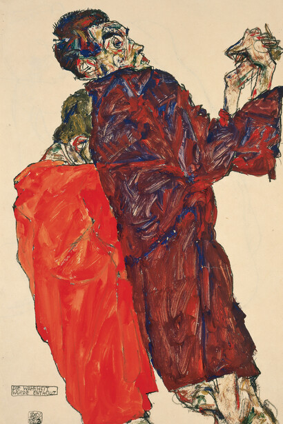 Egon Schiele, Die Wahrheit wurde enthüllt, 1913. Mit freundlicher genehmigung der Sammlung Scharf-Gerstenberg