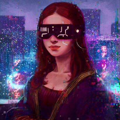 Jessica Licari, Mona Lisa Overdrive. Basato sulla Monna Lisa di Leonardo Da Vinci e su Mona Lisa Overdrive, romanzo successivo al Neuromante di William Gibson, particolare