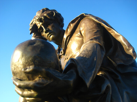Statue of Hamlet in Stratford-upon-Avon, England, UK
