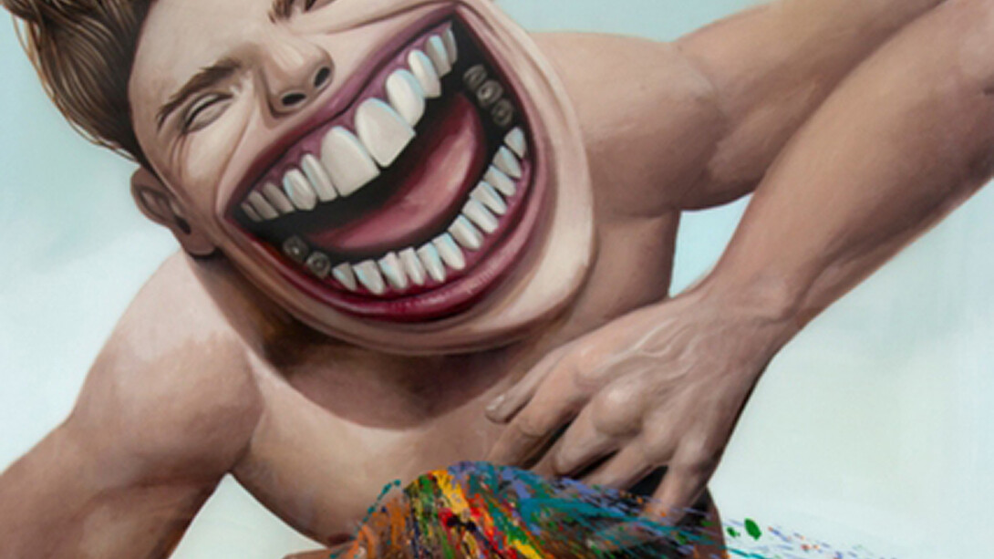 Flavio Rossi, One drop connexion, 2016 - Acrylic and resin on canvas, 200x150 cm 
