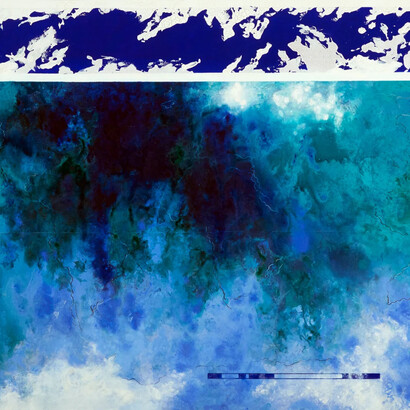 Diane Burko, Glacier map 1 (detail), 2019. Courtesy of Cristin Tierney Gallery