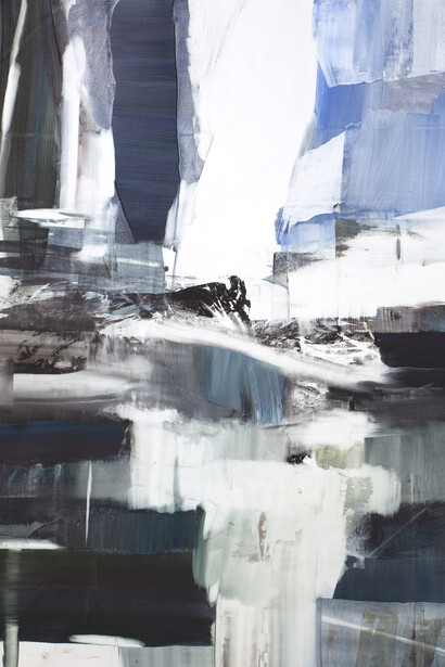 Stéphane Villafane, 22.09.2023 (detail), 2023. Acrylic on canvas, 78.75 x 59 in. Courtesy of the artist and Dolby Chadwick Gallery