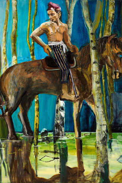 Maia Cruz Palileo, The way back (El camino de regreso), 2018. Colección del Nasher Museum of Art at Duke University. Donación de Jennifer McCracken New (A.B.’90, J.D.’94) y Jason G. New (J.D.’94), 2019.6.1. Cortesía del Pérez Art Museum Miami