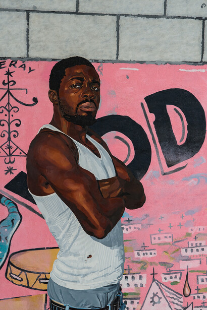 Bedel, Jerome Soimaud, Acrylic & Oil on Canvas, 72 x 57.5 inches, 2014 courtesy of Yeelen Gallery