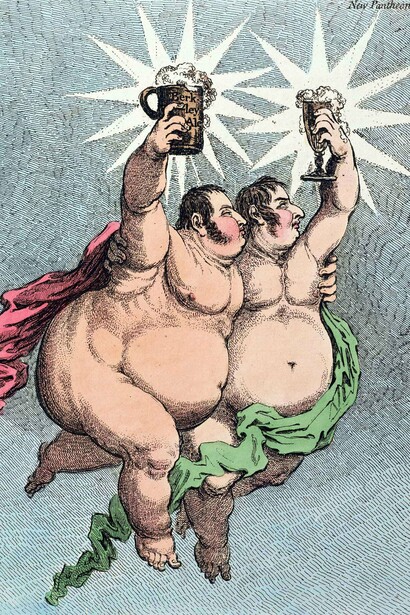 ames Gillray (1757‒1815), The Twin Stars, Castor and Pollux, 1799, Hand-coloured etching © Courtesy of the Warden and Scholars of New College, Oxford / Bridgeman Images