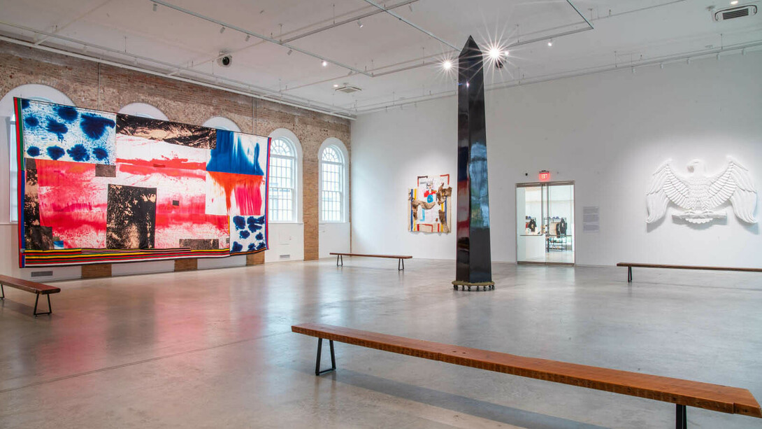 Various artists, American vignettes. Symbols, society, and satire, exhibition view. Courtesy of Rubell Family Collection