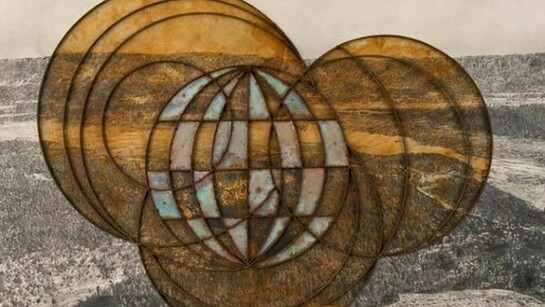 Michael Brown / prototype IV / 2013 / Graphite, ink, steel and copper on paper /  71.5 x 47.5 x 1.5 inches
