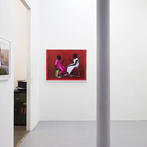 Saïdou Dicko, Où la terre et le ciel se croisent, vue de l'exposition. Avec l'aimable autorisation de la galerie Afikaris