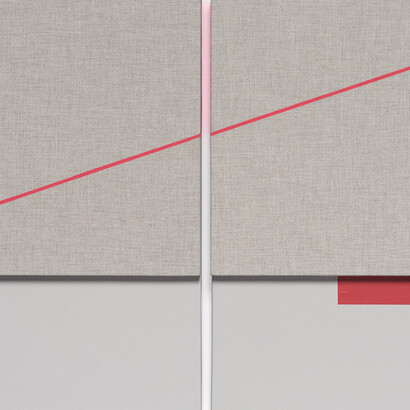 Jennie C. Jones, Fractured crescendo, red rest (détail), 2020. Avec l’aimable autorisation du Musée des beaux-arts du Canada