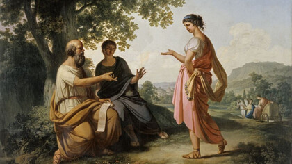 Socrate con un discepolo e Diotima, (prima del 1810), olio, tela, 121,5 x 173,5 cm, Galleria Nazionale della Slovenia, Lubiana
