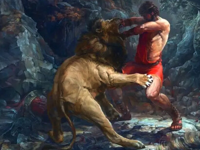 Eracle e il leone di Nemea