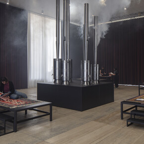 Sonoridad Samovar, vista de exhibición. Cortesía del Museo Jumex