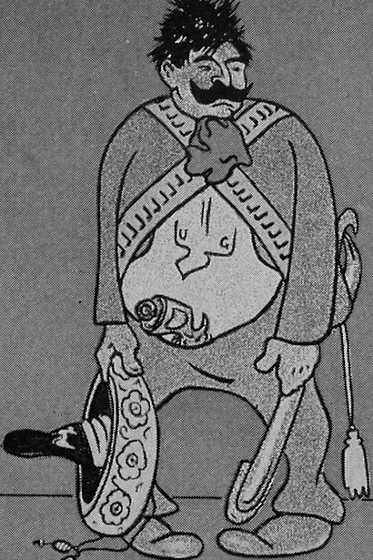 Caricaturas de presidentes mexicanos publicadas en el libro "El dilema de México", Carl William Ackerman, 1918