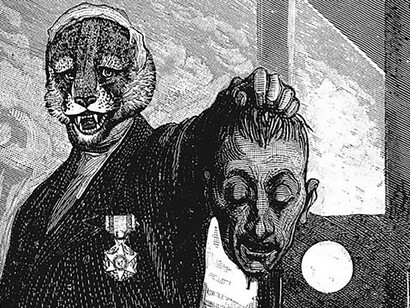 A page from Une Semaine de Bonté (orig. 1934) by Max Ernst 