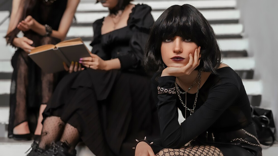 Goth-style models blending fashion with activism in striking images