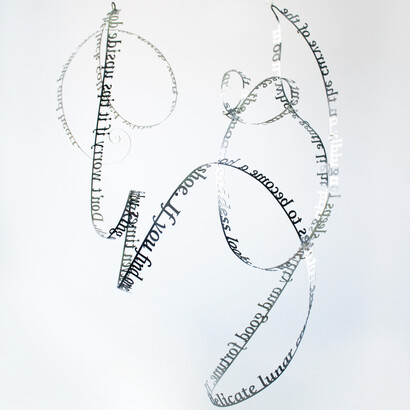 The Moon Goddess © Nicola Anthony, stainless steel sculpture, 39x39x29 inches. Courtesy of the artist and Long-Sharp Gallery