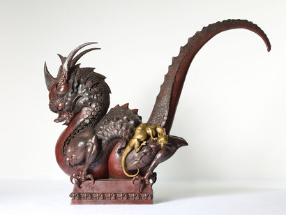 Dashi Namdakov, Golden Dragon, Bronze, 270 х 332 х 125 cm, Image © Peter Mallet