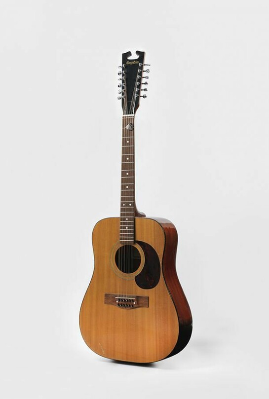 David Bowie, Acoustic guitar from the Space Oddity era, 1969. Courtesy of The David Bowie Archive. Image © Victoria and Albert Museum.