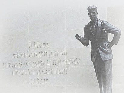 Orwell. La scrittura è abnegazione incondizionata che oscilla tra genio, sregolatezza, ragione, logica e sentimenti. Non si può giudicare uno scrittore attribuendogli un’etichetta politica. Avrà un suo stile ma mai un’etichetta