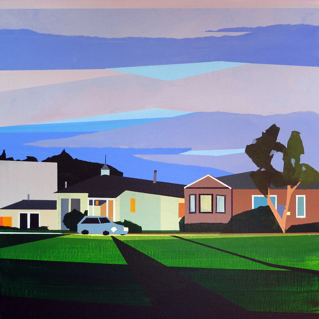 Golden Gate Heights, 2014, 10x10", acrylic on panel