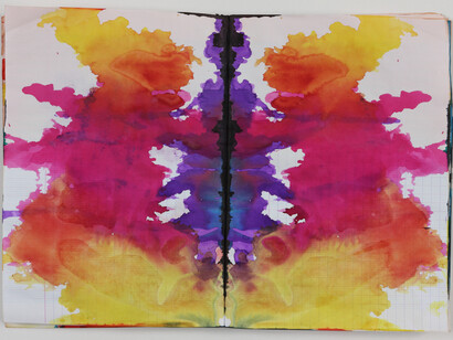 Sigmar Polke, German, 1941–2010, Untitled (Rorschach) (Ohne Titel (Rorschach)), c. 1999, Colored ink in bound notebook, 192 pages, each: 11 5⁄8 x 8 1⁄16″ (29.5 x 20.5 cm), Private Collection, Photo: Alistair Overbruck © 2014 Estate of Sigmar Polke/ Artists Rights Society (ARS), New York / VG Bild-Kunst, Bonn