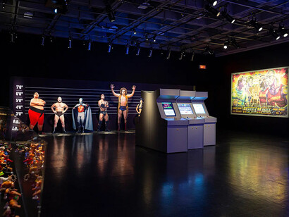Wrestling. Québec in the ring, exhibition view. Courtesy of Musée de la civilisation
