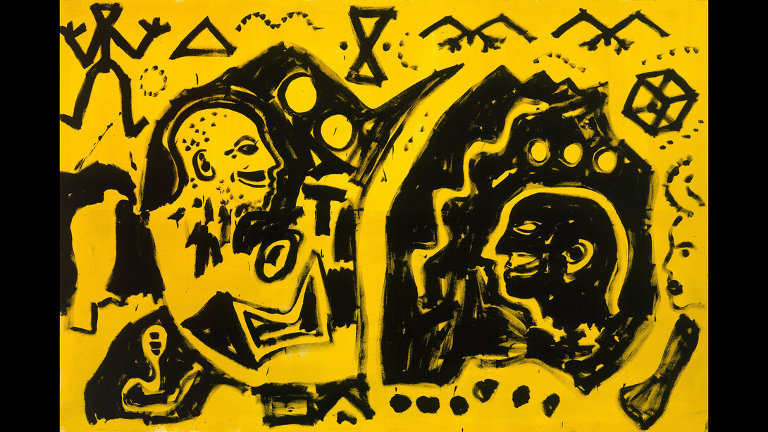 “Portrait of Markus”, 1982, Acrylic on canvas, 78 3/4 x 118 inches, 200 x 300 cm. Courtesy Michael Werner Gallery, New York and London