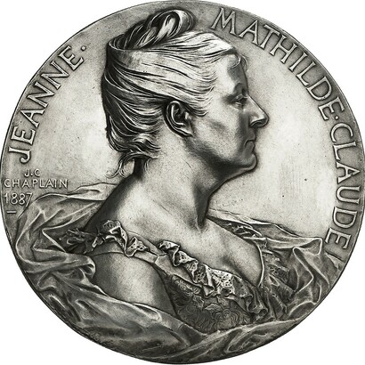 Jules-Clément Chaplain, Auf Jeanne Mathilde Claude (Vorderseite), 1887. Mit freundlicher genehmigung der Hamburger Kunsthalle