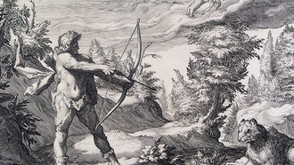 Gravura de Hendrik Goltzius (1558-1617), em estilo de banda desenhada