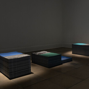 Luz María Bedoya, Other scores of water, exhibition view. Courtesy of proyectoamil