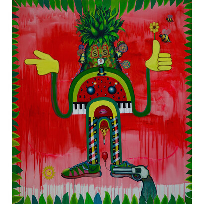 Celina Teague, What Your Language Says About You, 2015, oil and acrylic on canvas, 170 x 150 cm