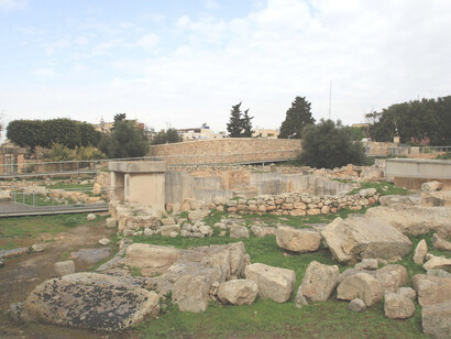 Tarxien, Malta. I templi di Tarxien sono composti da quattro templi distinti collegati tra loro da passaggi e cortili
