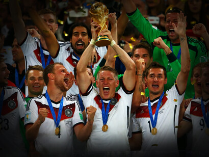 La selección de Alemania campeona del mundo por cuarta vez en el mundial de Brasil 2014