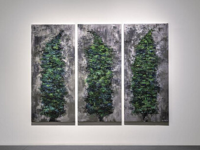 Roshanak Aminelahi, Exhibition view. Courtesy of Ayyam Gallery