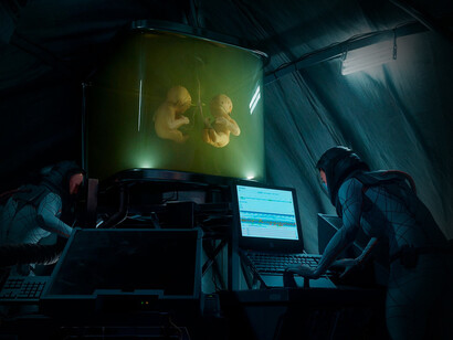 'Beyond Human: Birth of the Adapted Man', ilustración de Efflam Mercier