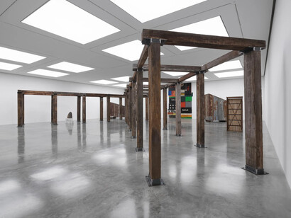 Theaster Gates, 1965: Malcolm in the winter: a translation exercise, exhibition view. Courtesy of White Cube Gallery