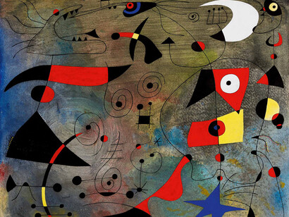Joan Miró; Mujer y pájaros, 1940 (detalle)