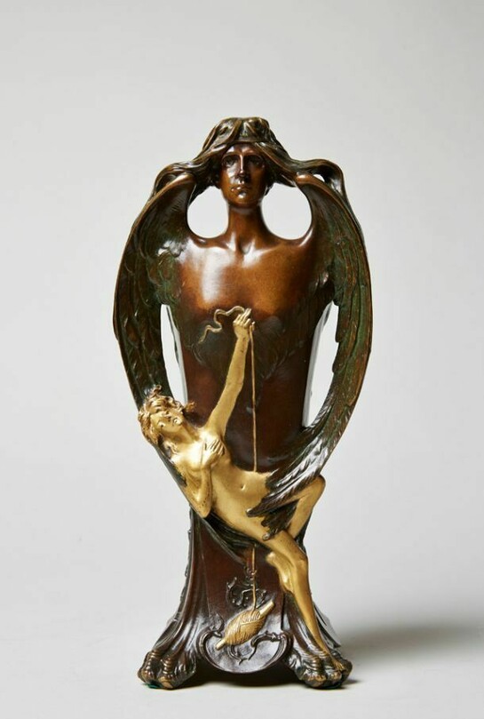 Georges Flamand (1895-1920), Le Fil d’Ariane, Gilded bronze with brown patina, 34 x 16 x 12.5 cm, Arwas Archives, Photo credit: Pete Huggins