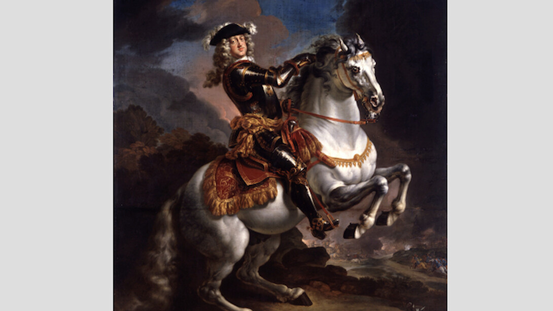 Jan Frans Douven, gen. De Oude (1656–1727), Reiterbildnis des Kurfürsten Johann Wilhelm von Pfalz-Neuburg, 1703, Öl auf Leinwand, 325 x 260 cm, Stiftung Museum Kunstpalast Düsseldorf