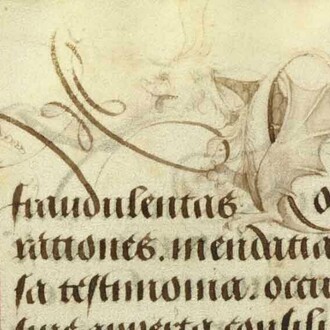 Decorated text page (detail) from Prayer book of Charles the Bold, 1469. Courtesy of J. Paul Getty Museum