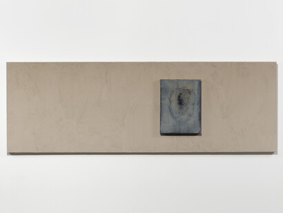 N. Dash. Night Light 2, 2013. Adobe, jute, linen, oil, pigment, watercolor. 27 x 81 inches (68.6 x 205.7 cm)