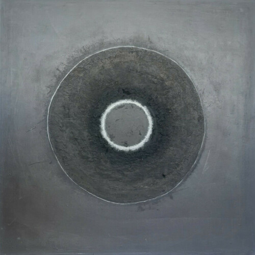 Laura Manuel, Beginning, Acrylic and Sand on Canvas 48 x 48"
