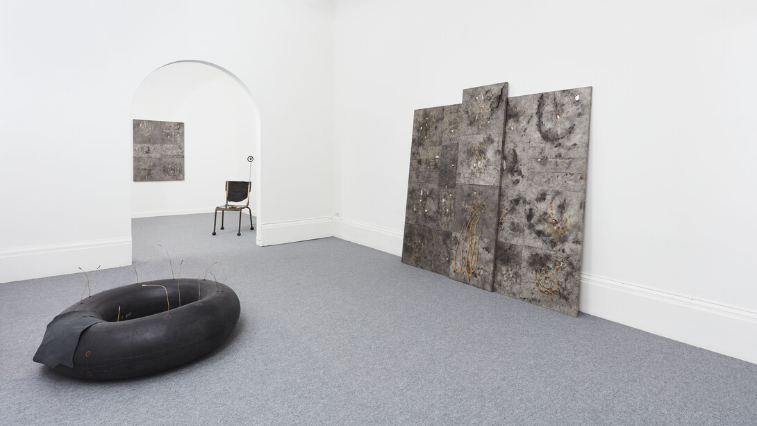 Edoardo Caimi, An hour, several weeks, few centuries, exhibition view. Courtesy of The Address