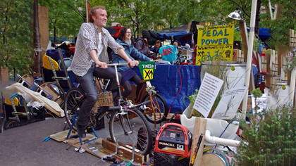 Powering one U.S. household would need 41 pedalers on bike-powered generators pedaling for eight hours each day