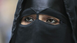 Woman with niqab