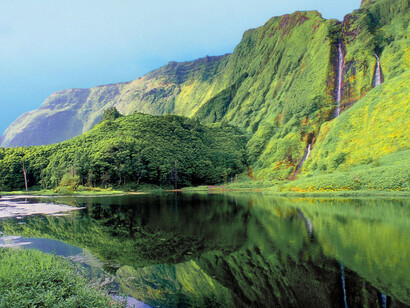 Paisagem natural na Ilha das Flores, Açores